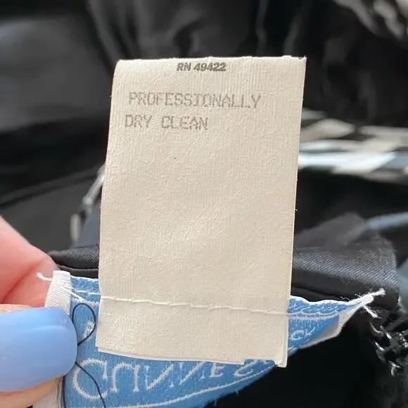 Vintage 1980s Gunne Sax formal prom dress strapless black white bow 3 - Picture 7 of 11